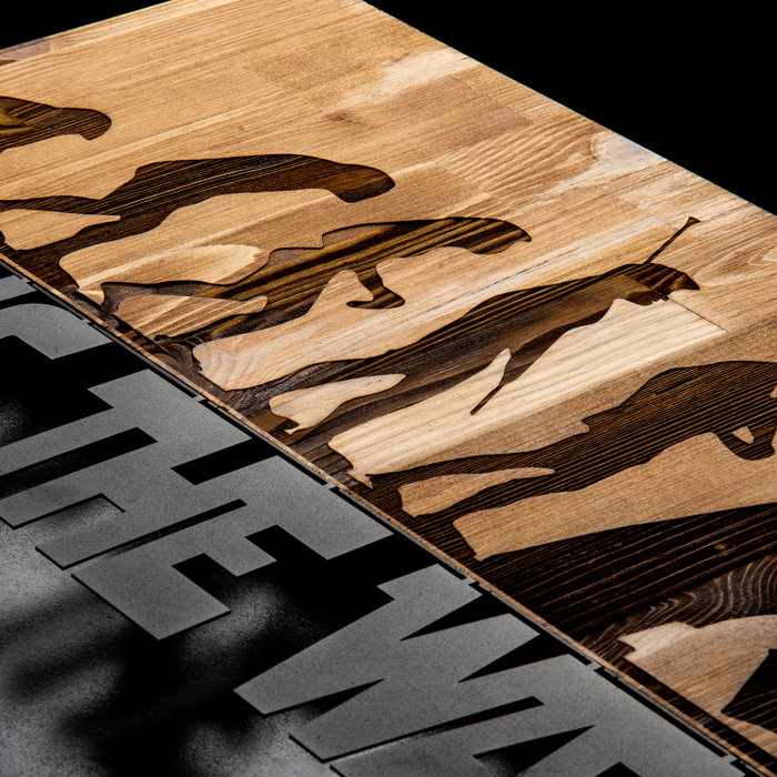 Wallity Evrim Accesorio Decorativo de Pared Negro y Nogal